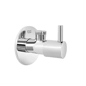 angle valve with wall flange