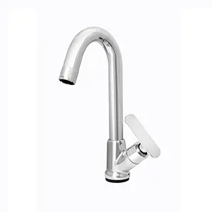 high grade brass pillar sink tap swan neck